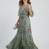 Halter Bloom Flow maxi -mekko