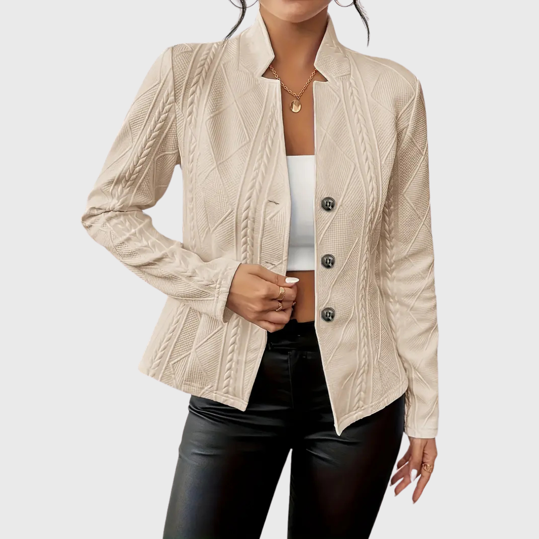 Sako elegantilla yksityiskohdalla