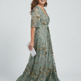 Halter Bloom Flow maxi -mekko