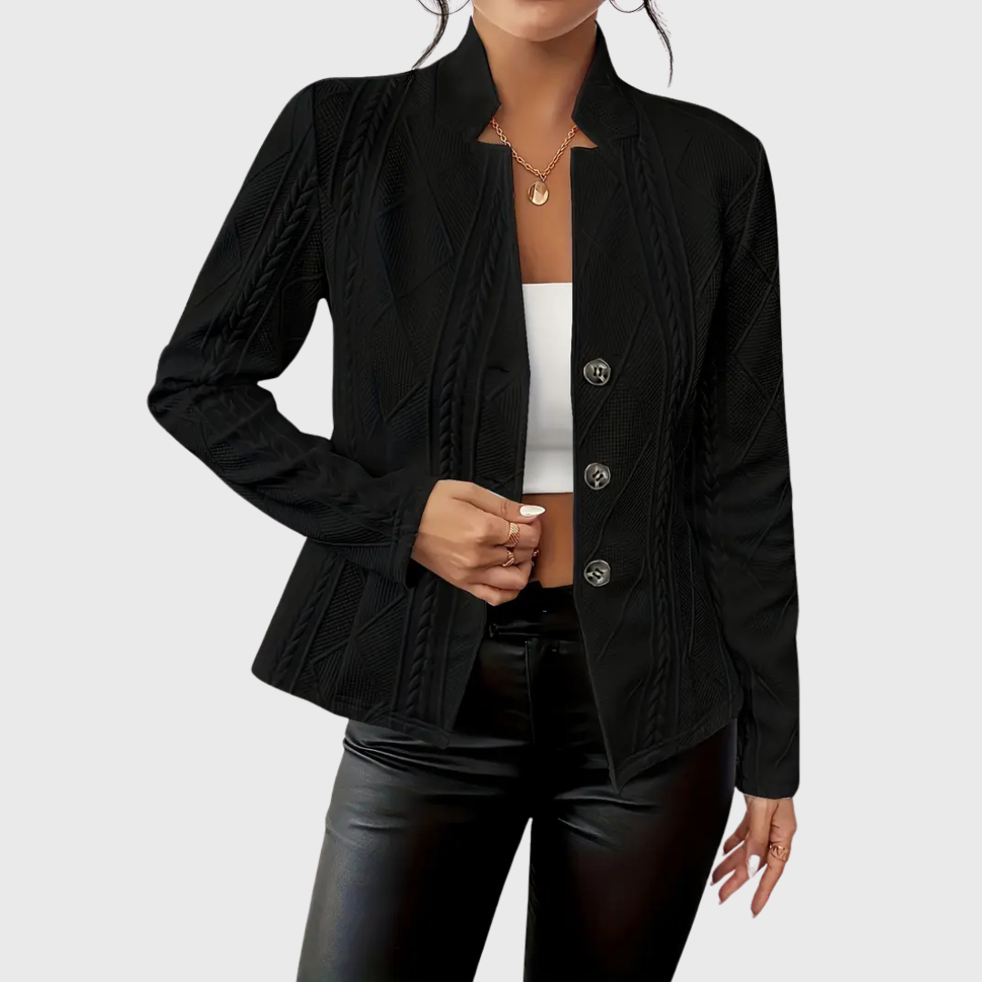 Sako elegantilla yksityiskohdalla