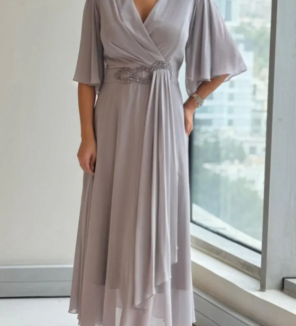 Pitkä sifonkihaalari, elegantti
