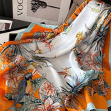 Cecile-huivi 100 % silkkiä 68 cm