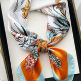 Cecile-huivi 100 % silkkiä 68 cm