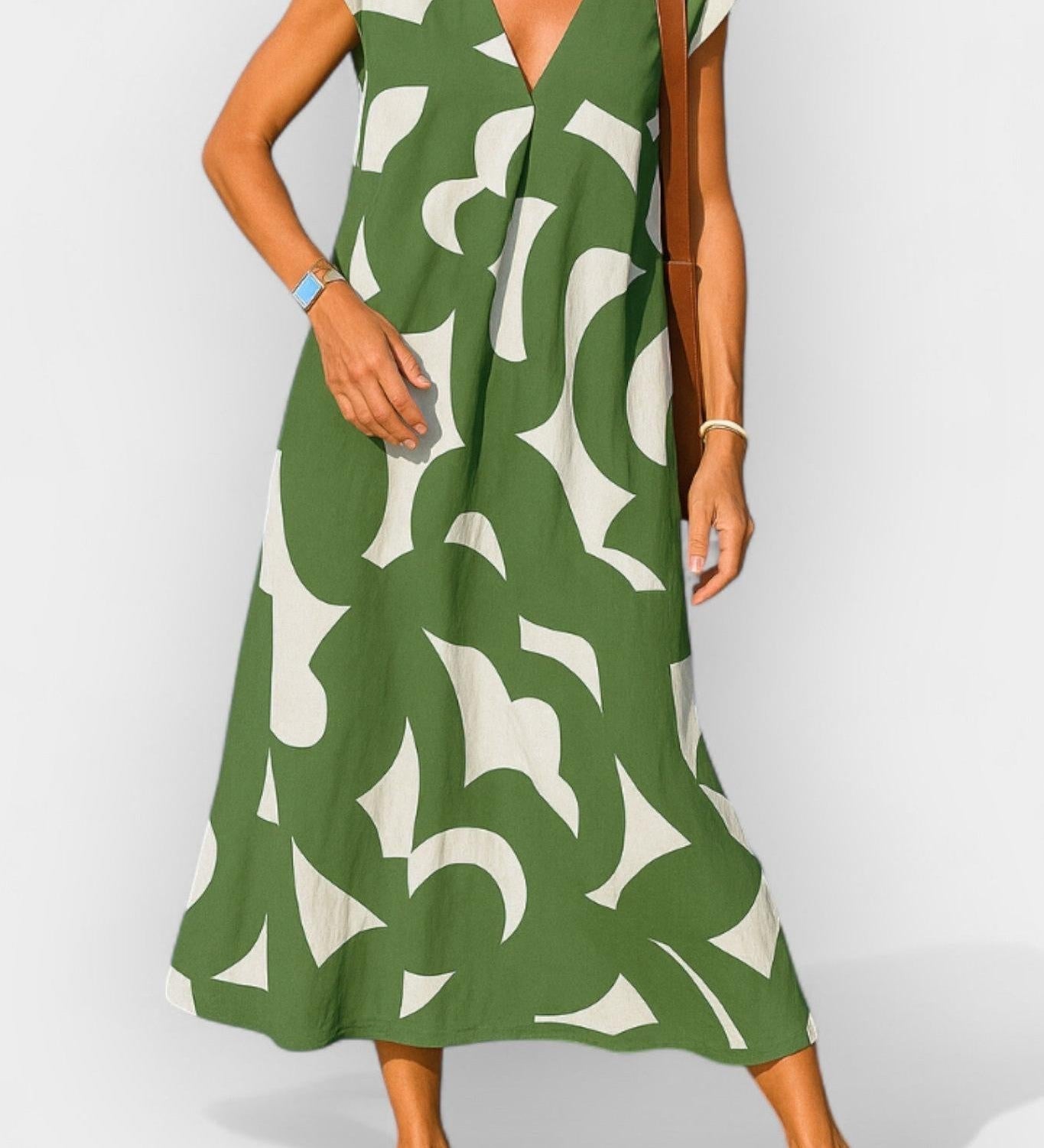 Lagane V-aukko mekko