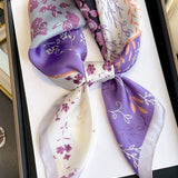 Heklanihuivi 100% silkkiä, 68 cm, violetti
