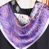 Heklanihuivi 100% silkkiä, 68 cm, violetti