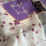 Heklanihuivi 100% silkkiä, 68 cm, violetti